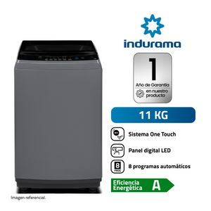 Lavadora Automática Indurama LRI-11DGR 11kg Gris Oscuro